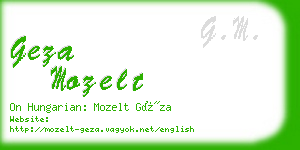 geza mozelt business card